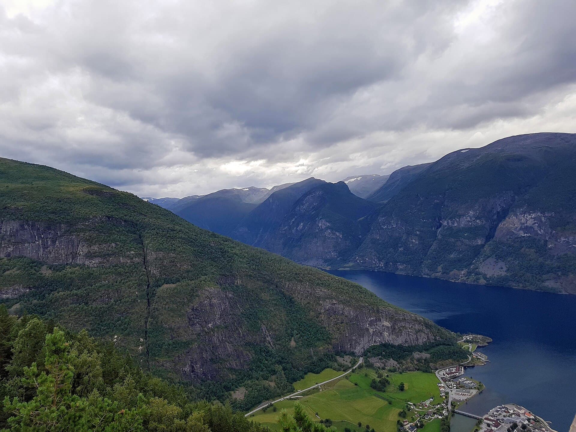 Aurlandsfjord from the Stegastein ramp