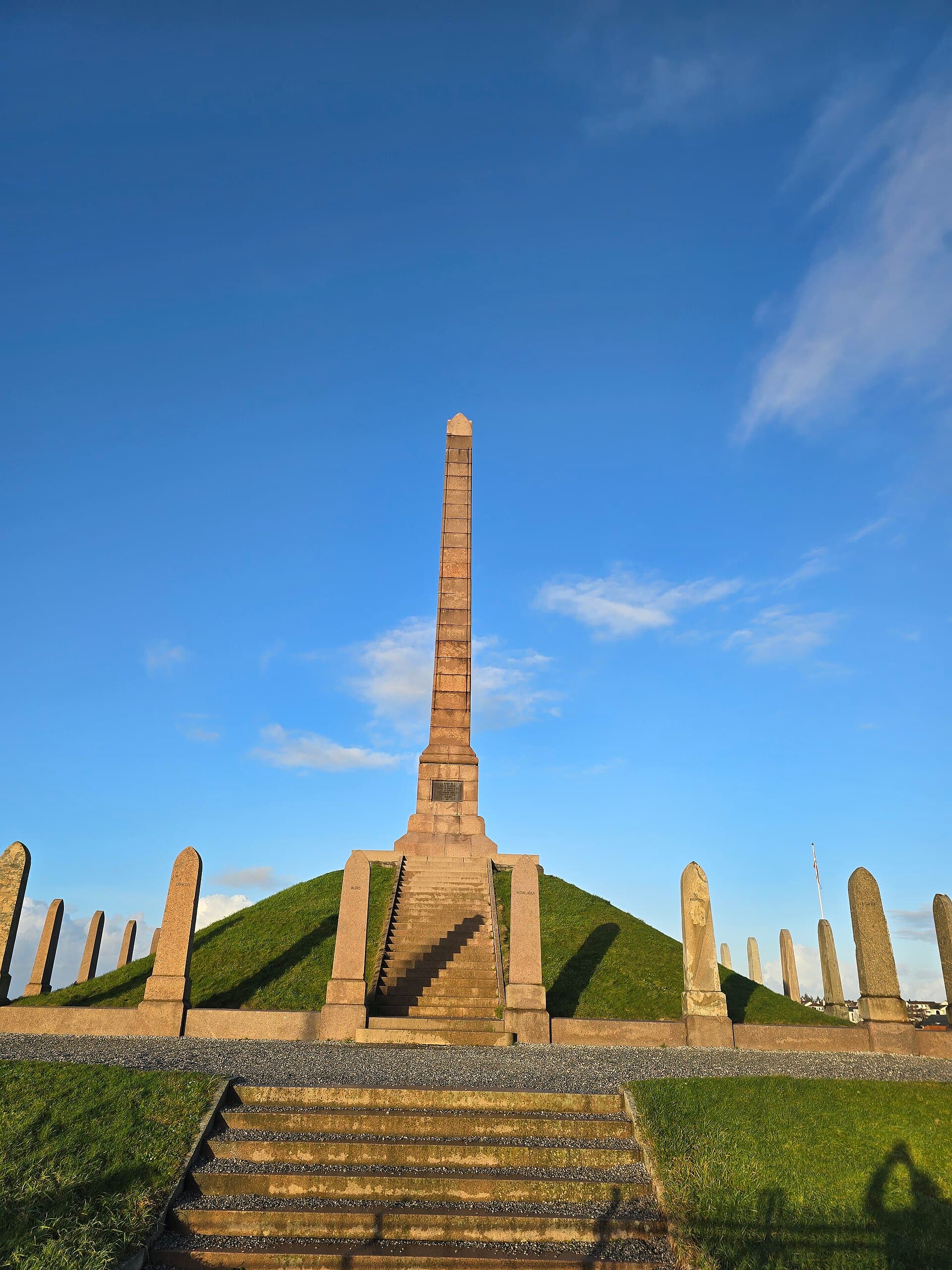The Haraldshaugen obelisk and its ring of county stones