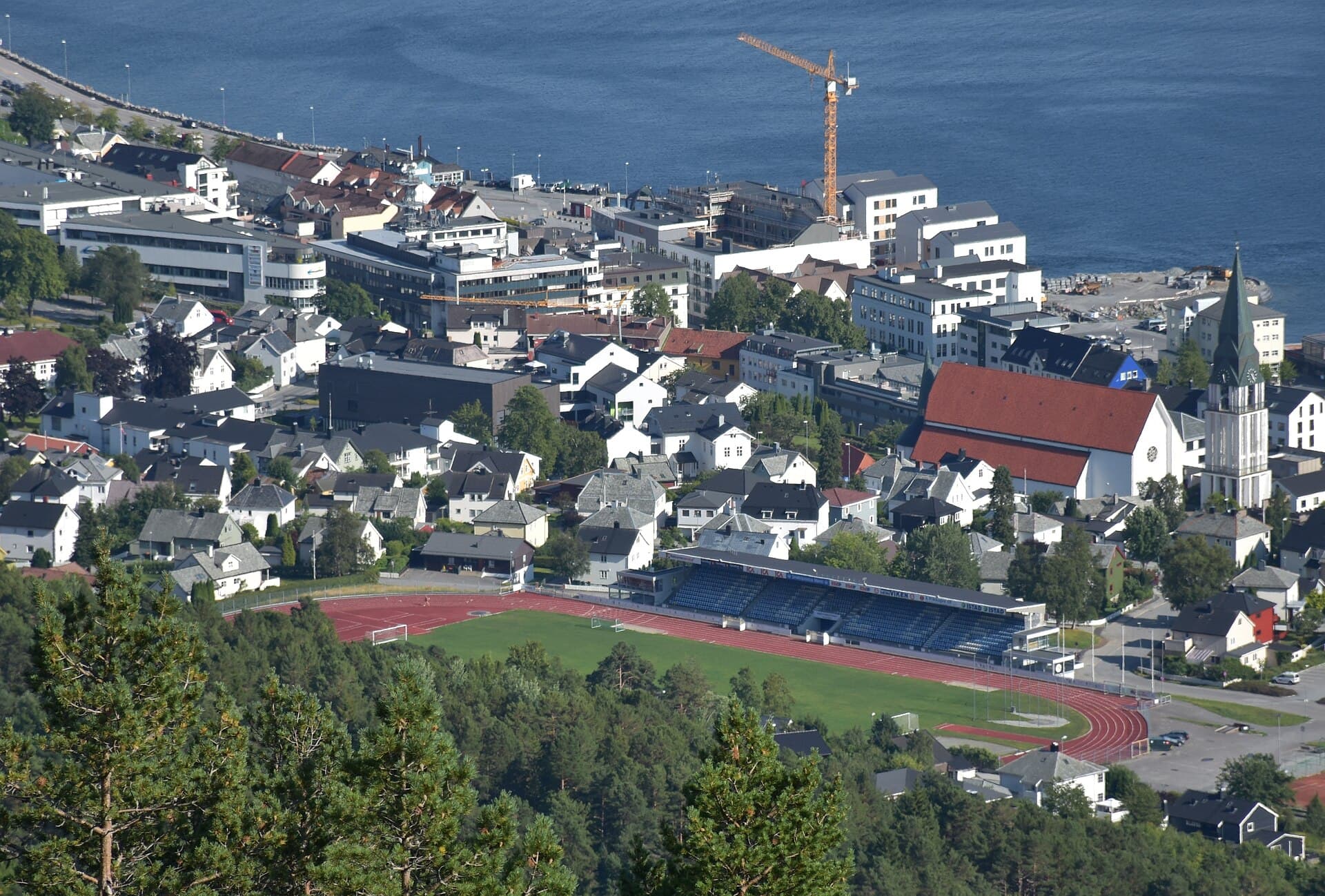 Molde and the fjord from Varden